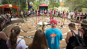 The Sacred Union Labyrinth at Woodford Folk Festival