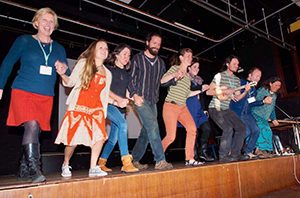 Photo of a group jumping at APC13 WA